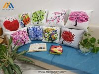 GỐI TỰA LƯNG MI NGUYỄN VẢI CANVAS NHIỀU PHONG CÁCH